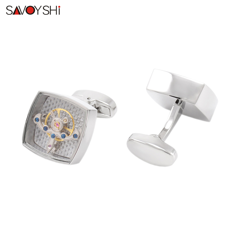 Jewelry Watches Brands - SAVOYSHI Functional Tourbillon Watch Cufflinks For