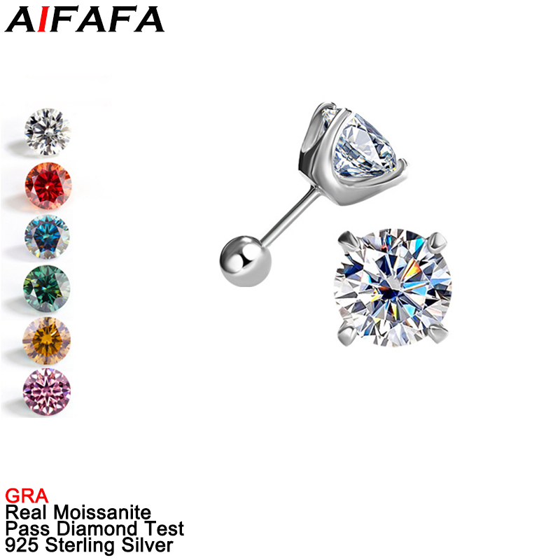 Diamond Stud Earrings - 1/2 Carat Moissanite Stud Earrings for