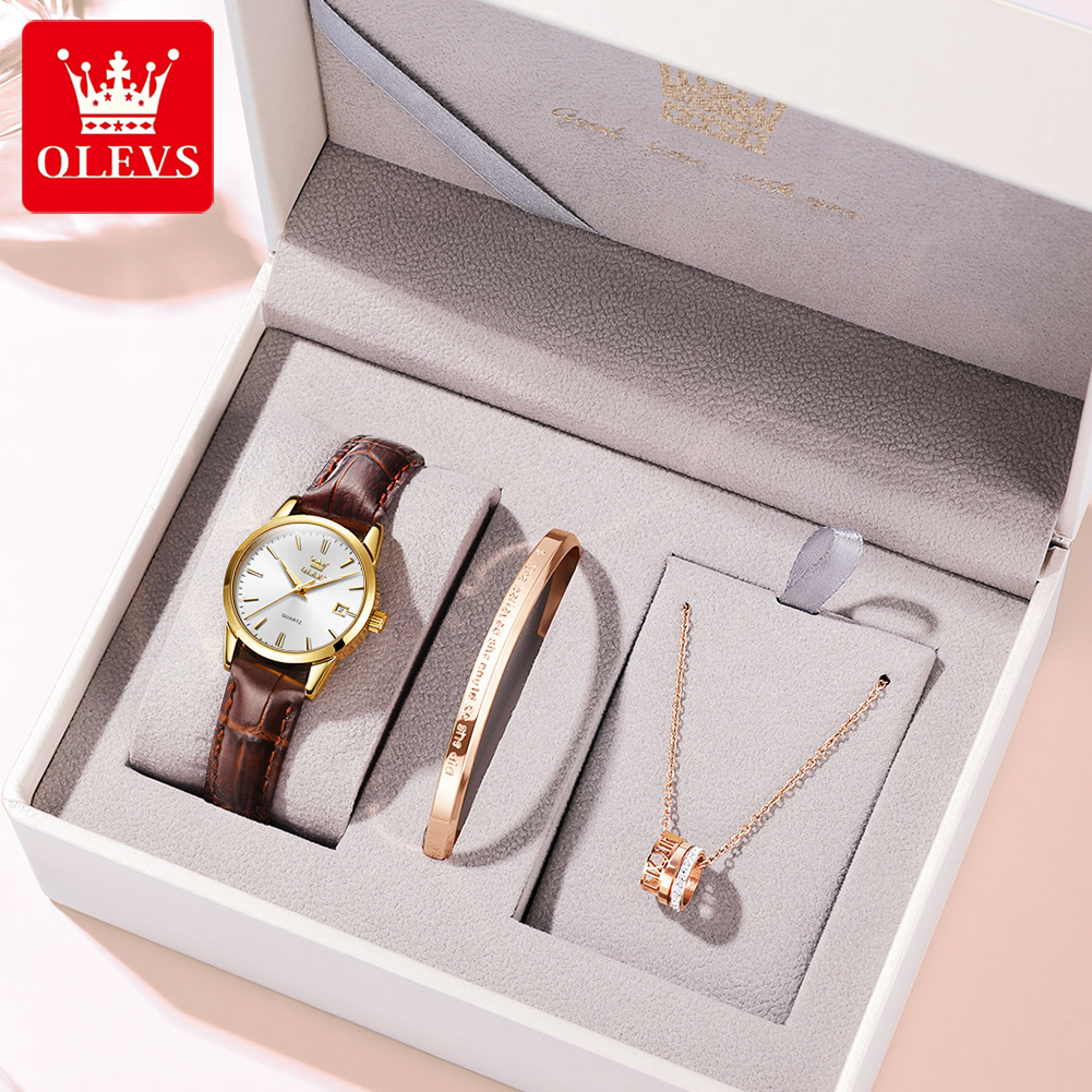 Leather Bracelet - OLEVS Watch 6898 Women Watches Original