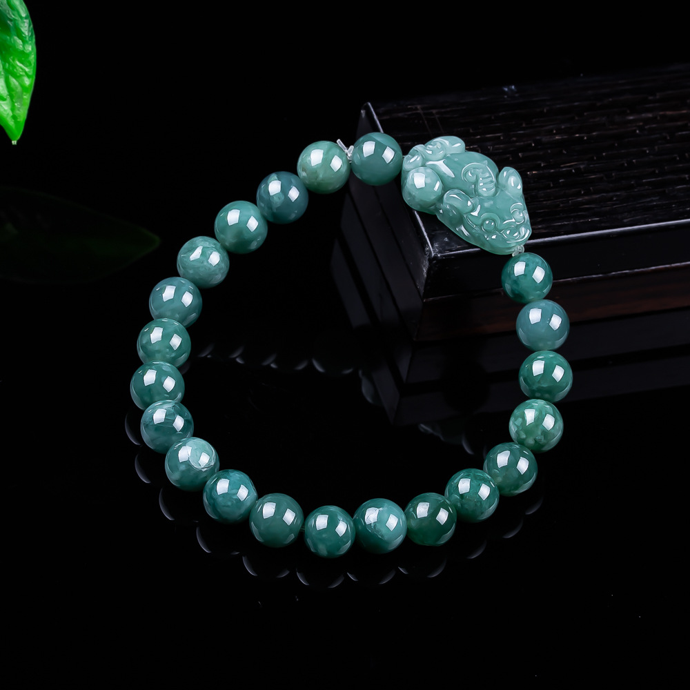 Jewelry & Watches Vitopoulos Reviews - Natural Burmese Jadeite Pixiu Bracelet Vintage