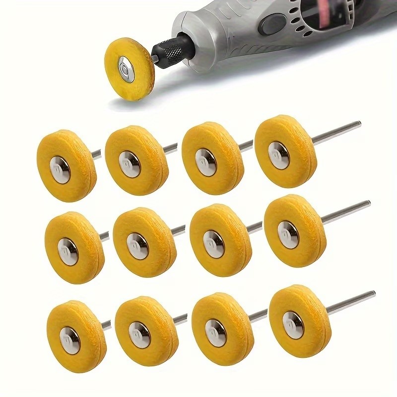 Jewelry With Watches - 66Pcs 3mm Yellow Polishing Cloth Wheel,
