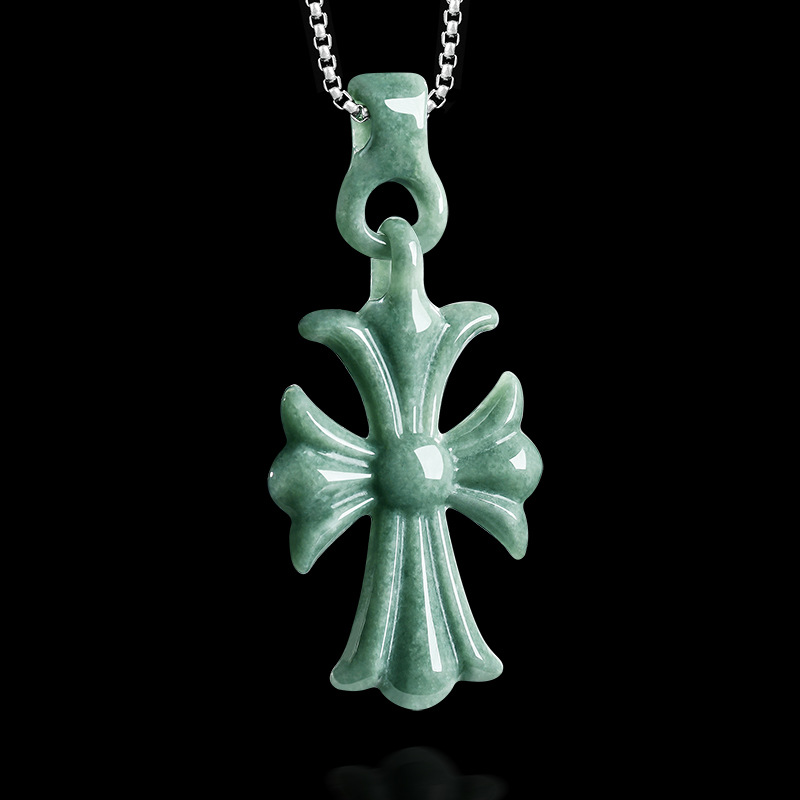 Jewelry & Watches Vitopoulos Reviews - Natural Burmese Jadeite Cross Pendant Necklace