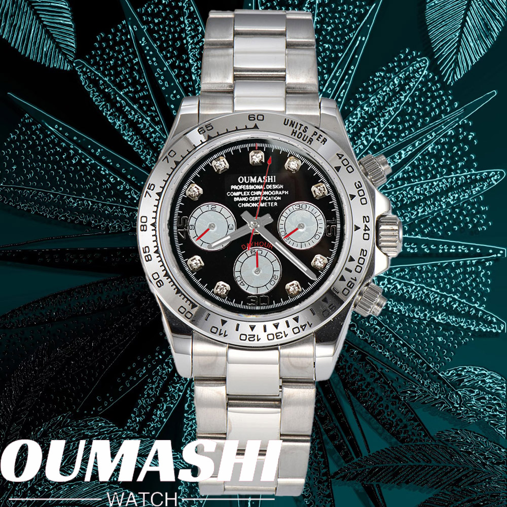 Leather Bracelet - Luxury VK63 WATCH 39.3mm quartz Chronograph