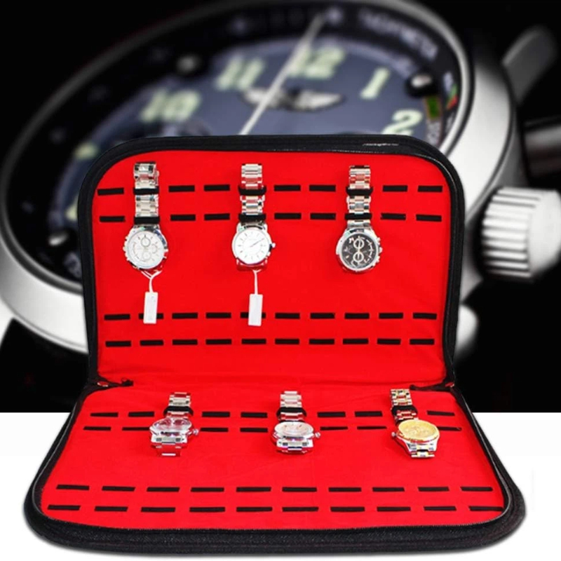 Jewelry Box With Watches - 20 Slots Watch Storage Bag Convenient