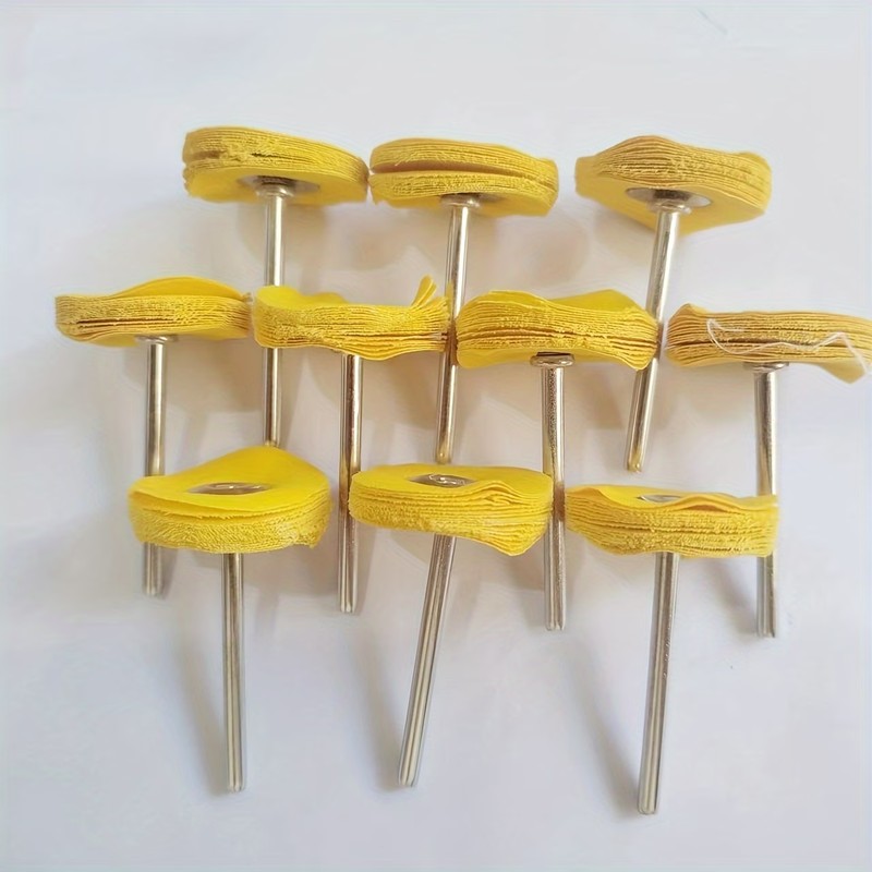Jewelry With Watches - 38Pcs 3mm Yellow Polishing Cloth Wheel,