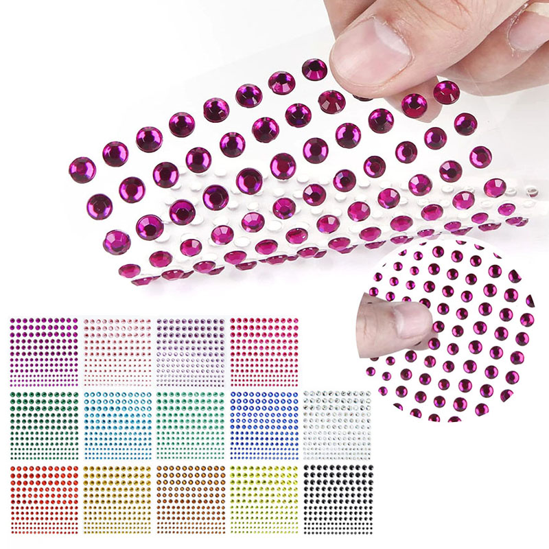 Diamond Stud Earrings - Self Adhesive Rhinestone Gem Stickers For
