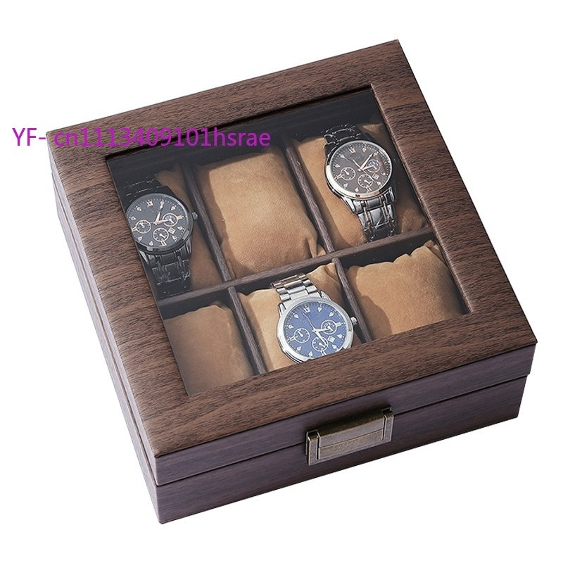 Jewelry Box With Watches - High-End PU Leather Watch Box 6-Slot