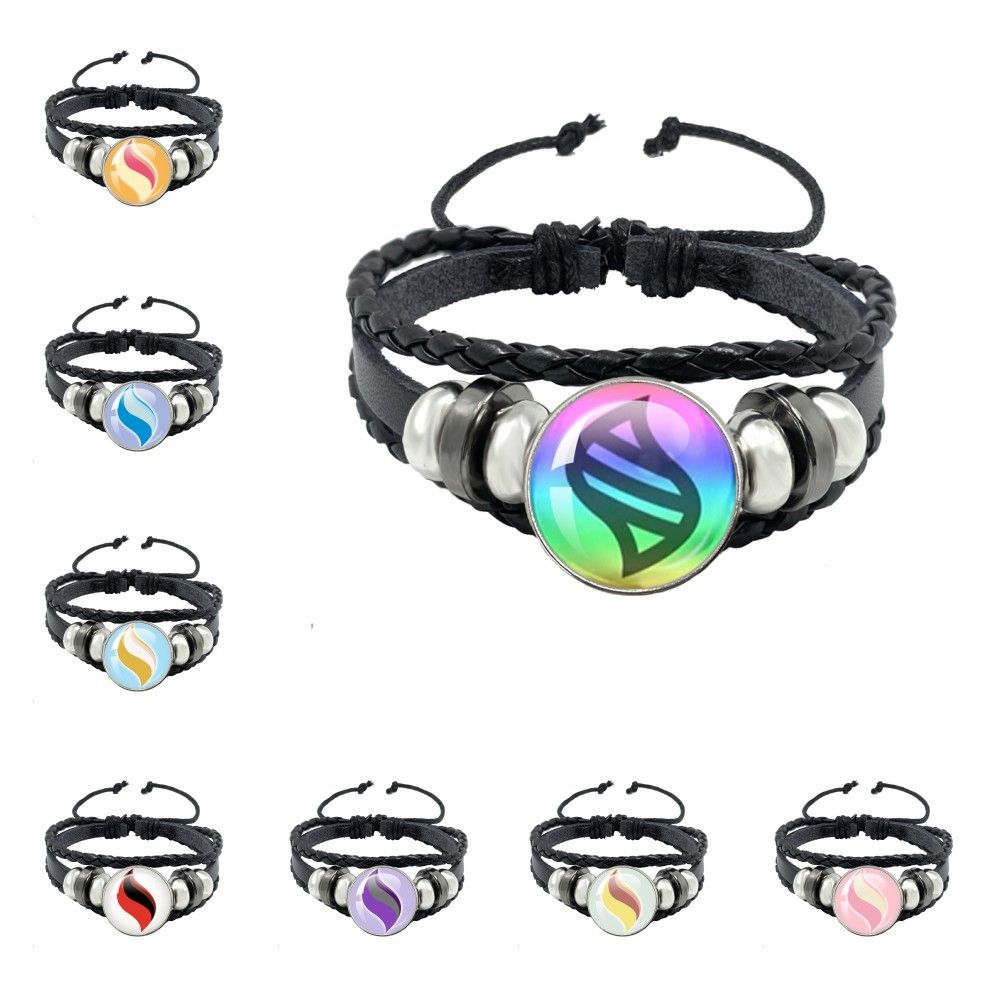 Leather Bracelet - Hot-selling Pokémon black leather strap snap