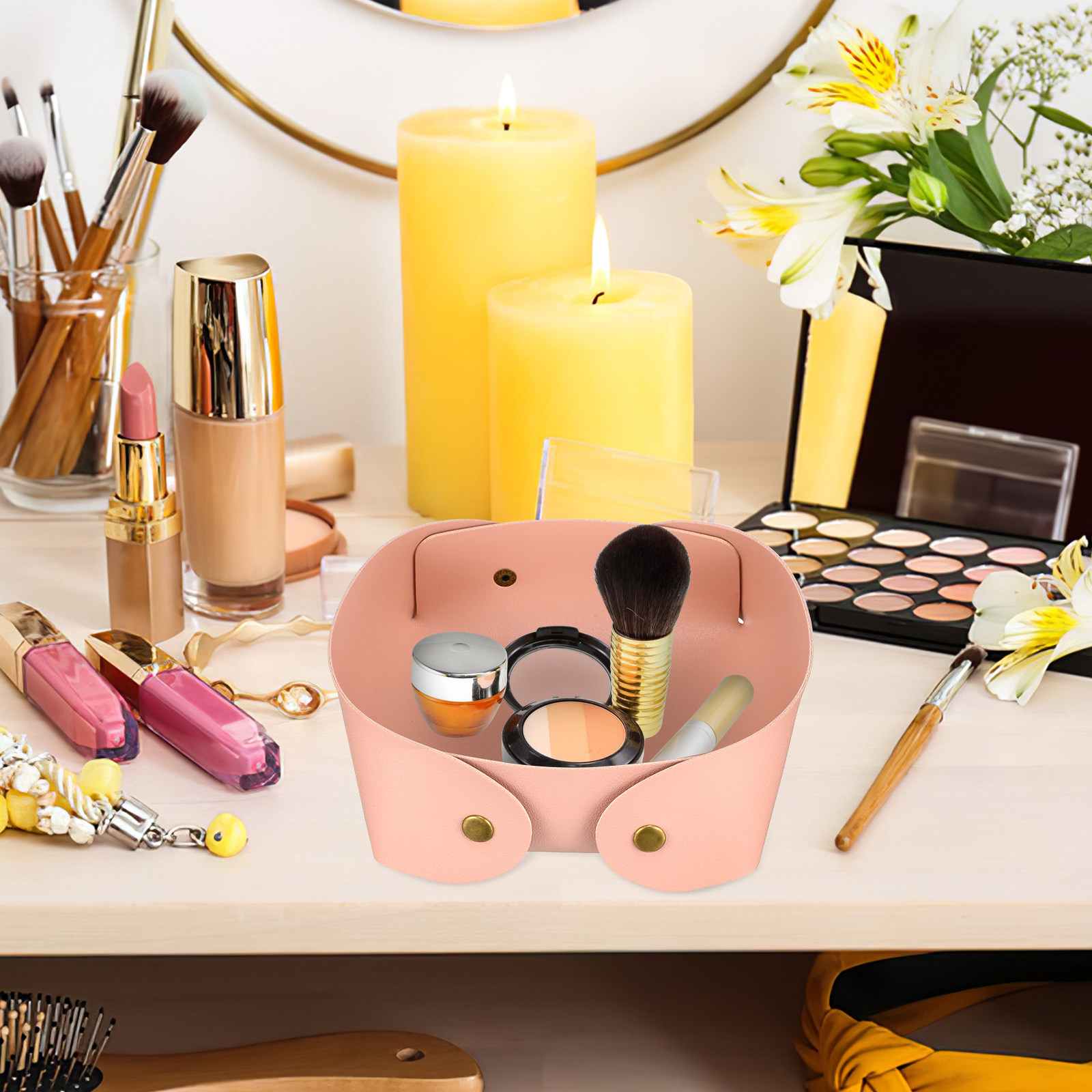 Jewelry Box With Watches - Foldable Storage Tray Premium Anti-Scratch Organizer