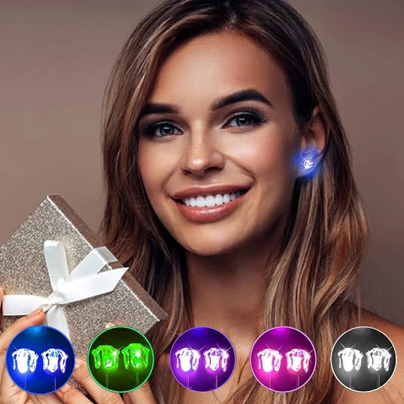 1 Pair Led Light Up Ear Stud B - đánh giá và giá Diamond Stud Earrings