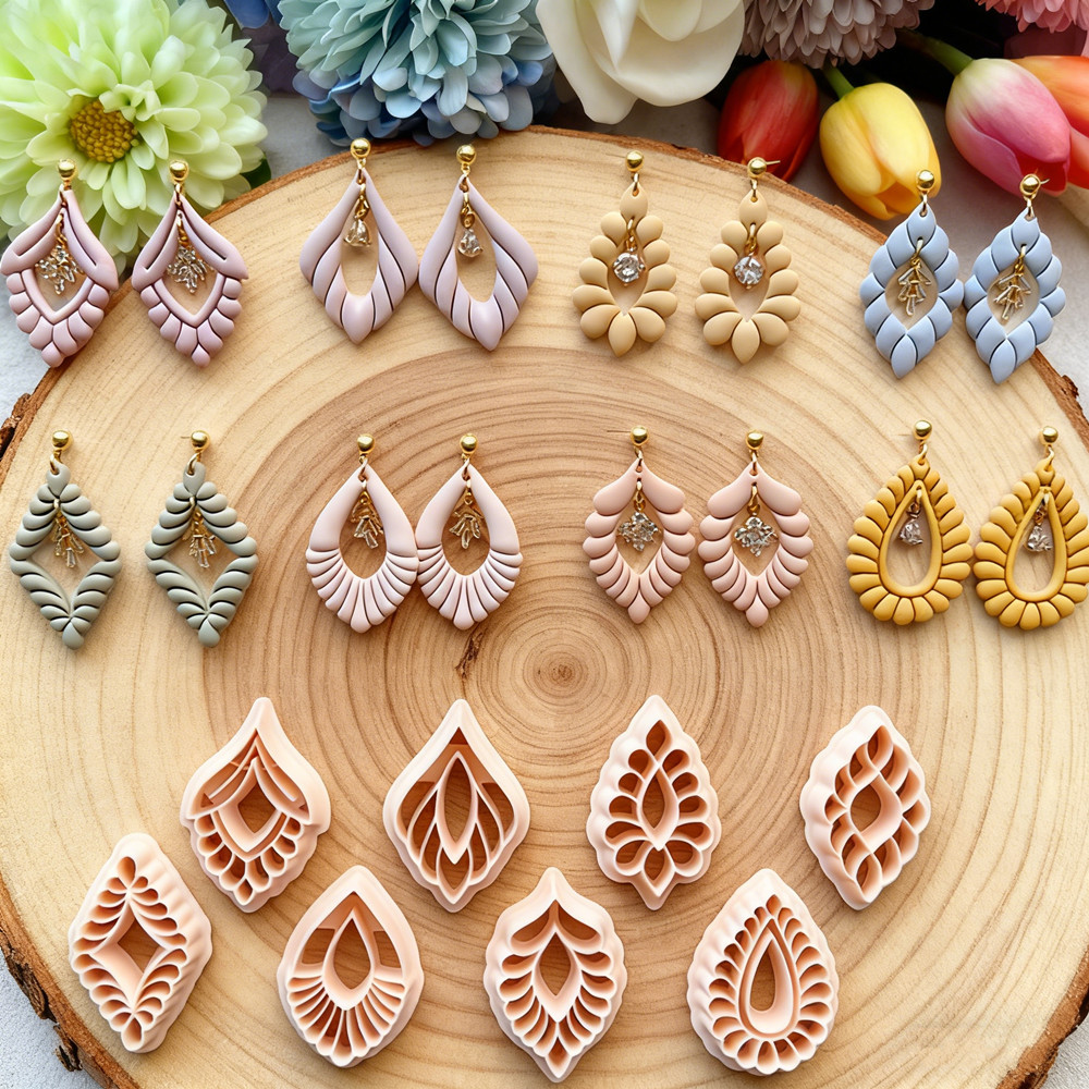 Art Scalloped Teardrop Deco Po - đánh giá và giá Diamond Stud Earrings