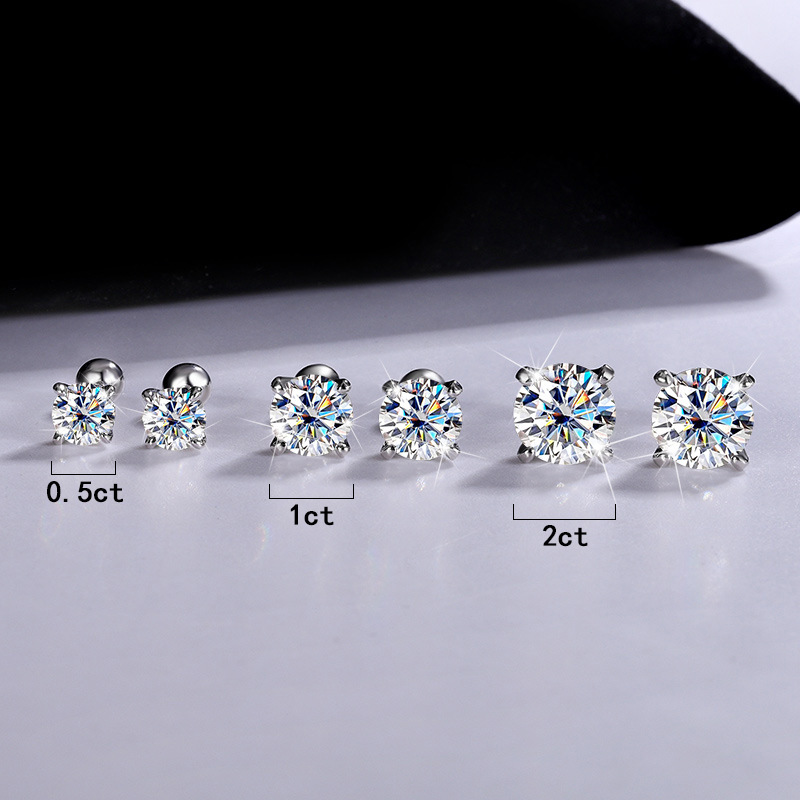 1/2 Carat Moissanite Stud Earr - đánh giá và giá Diamond Stud Earrings