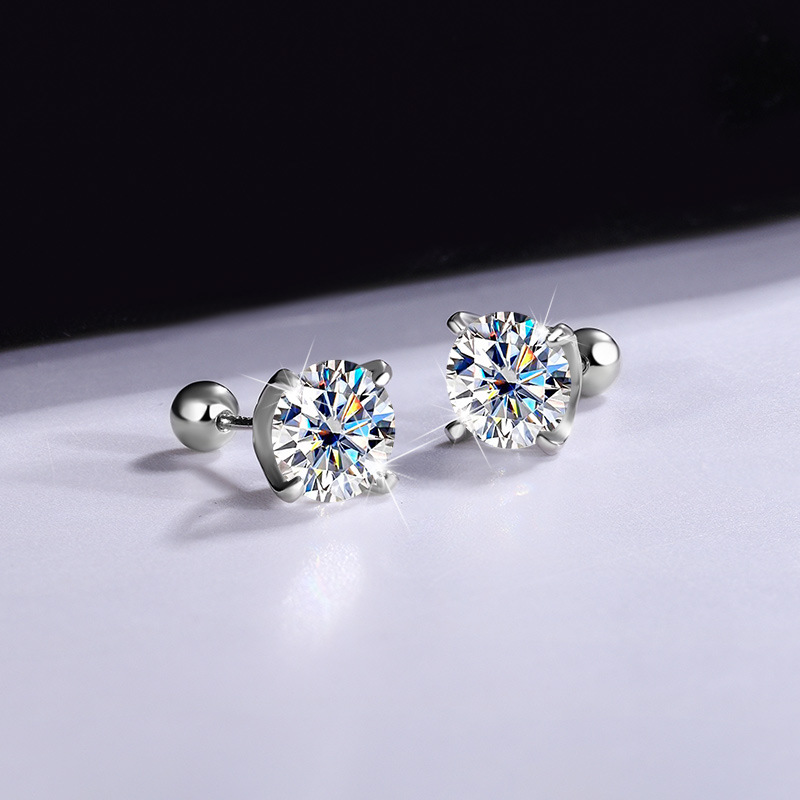 1/2 Carat Moissanite Stud Earr - đánh giá và giá Diamond Stud Earrings
