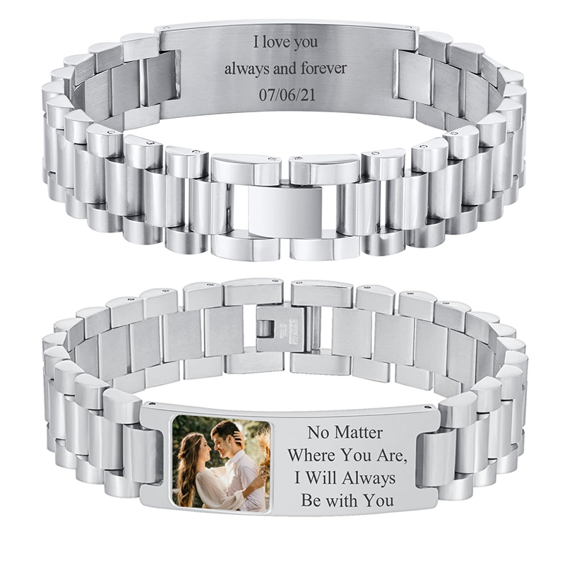 Custom Picture Text Bracelet W - đánh giá và giá Jewelry Watches For Men