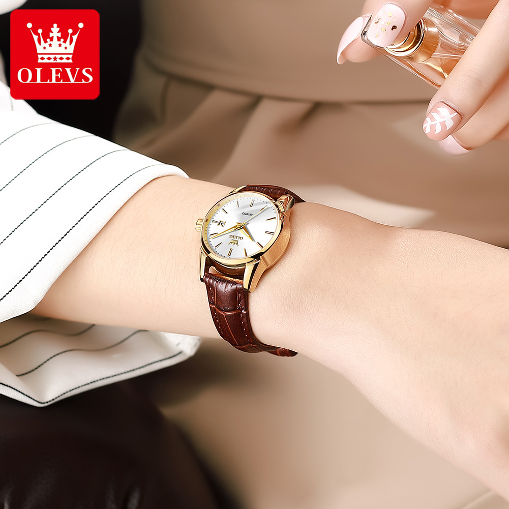 OLEVS Watch 6898 Women Watches - đánh giá và giá Leather Bracelet