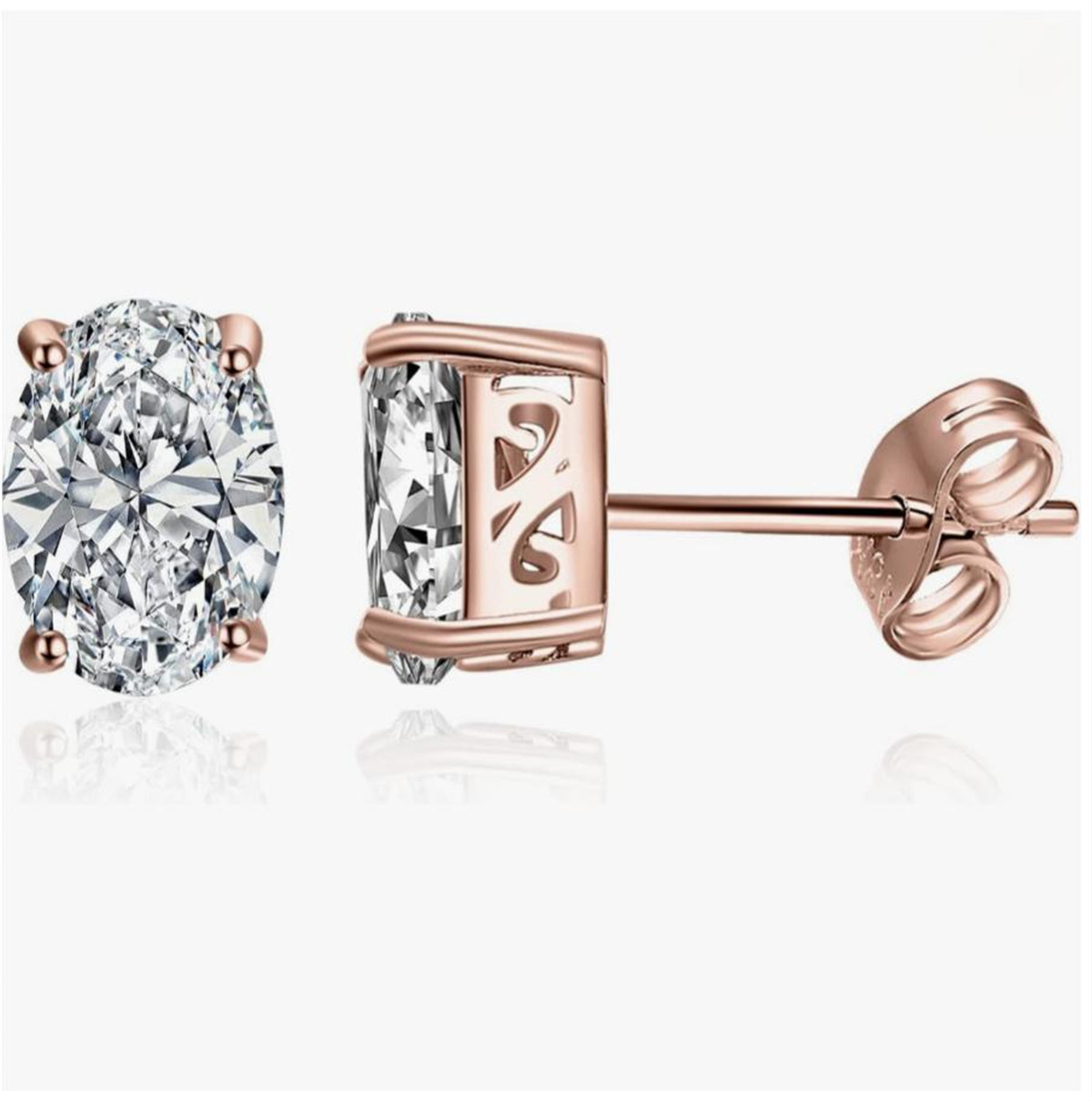 14K gold physical real gold la - đánh giá và giá Diamond Stud Earrings