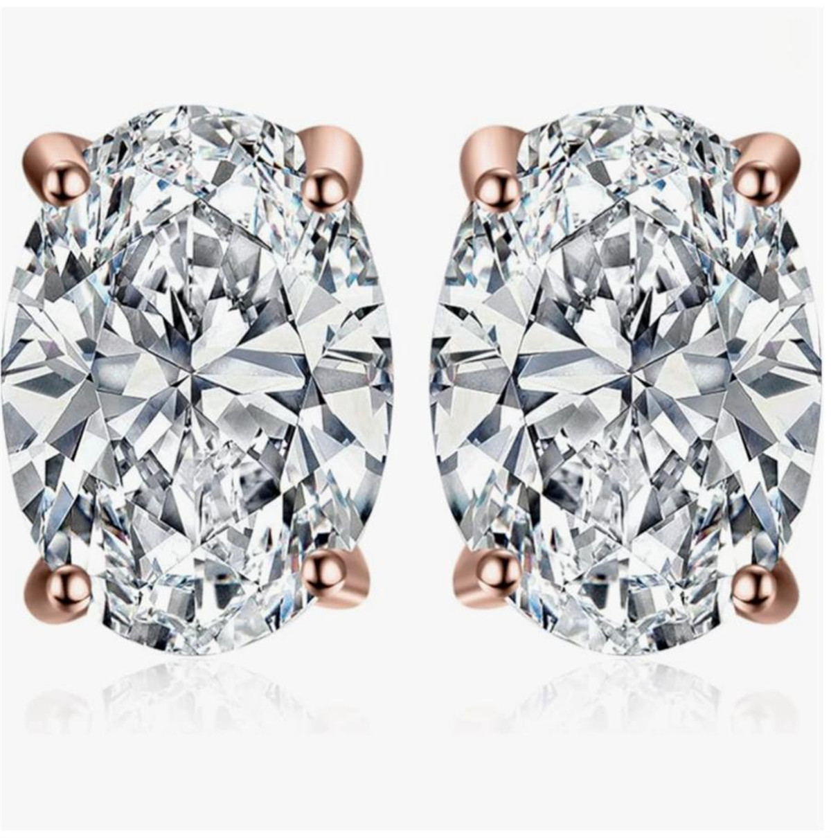 14K gold physical real gold la - đánh giá và giá Diamond Stud Earrings