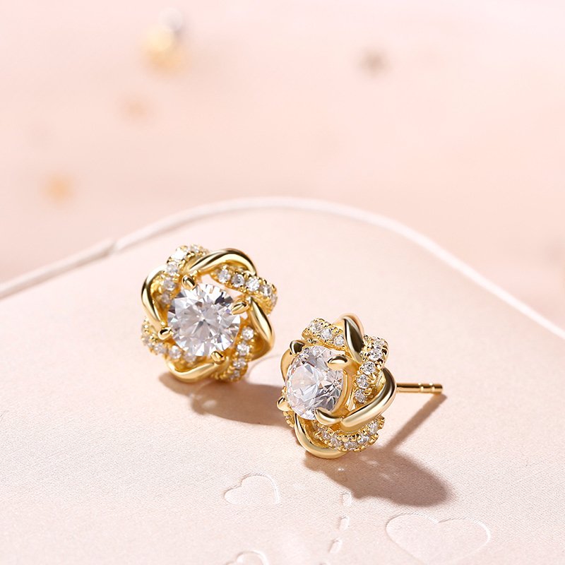 Ban Đầu Moissanite Kim Cương B - đánh giá và giá Diamond Stud Earrings