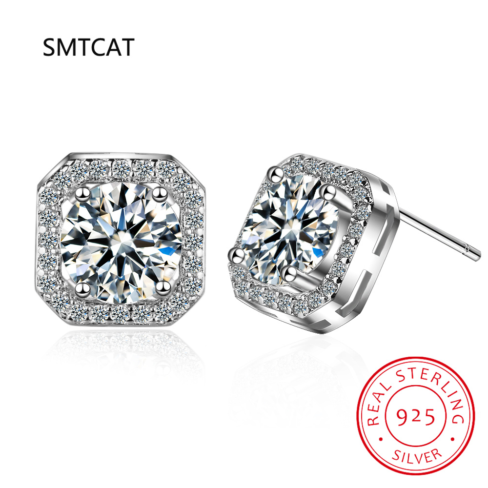 Cắt Vuông Moissanite Kim Cương - đánh giá và giá Diamond Stud Earrings
