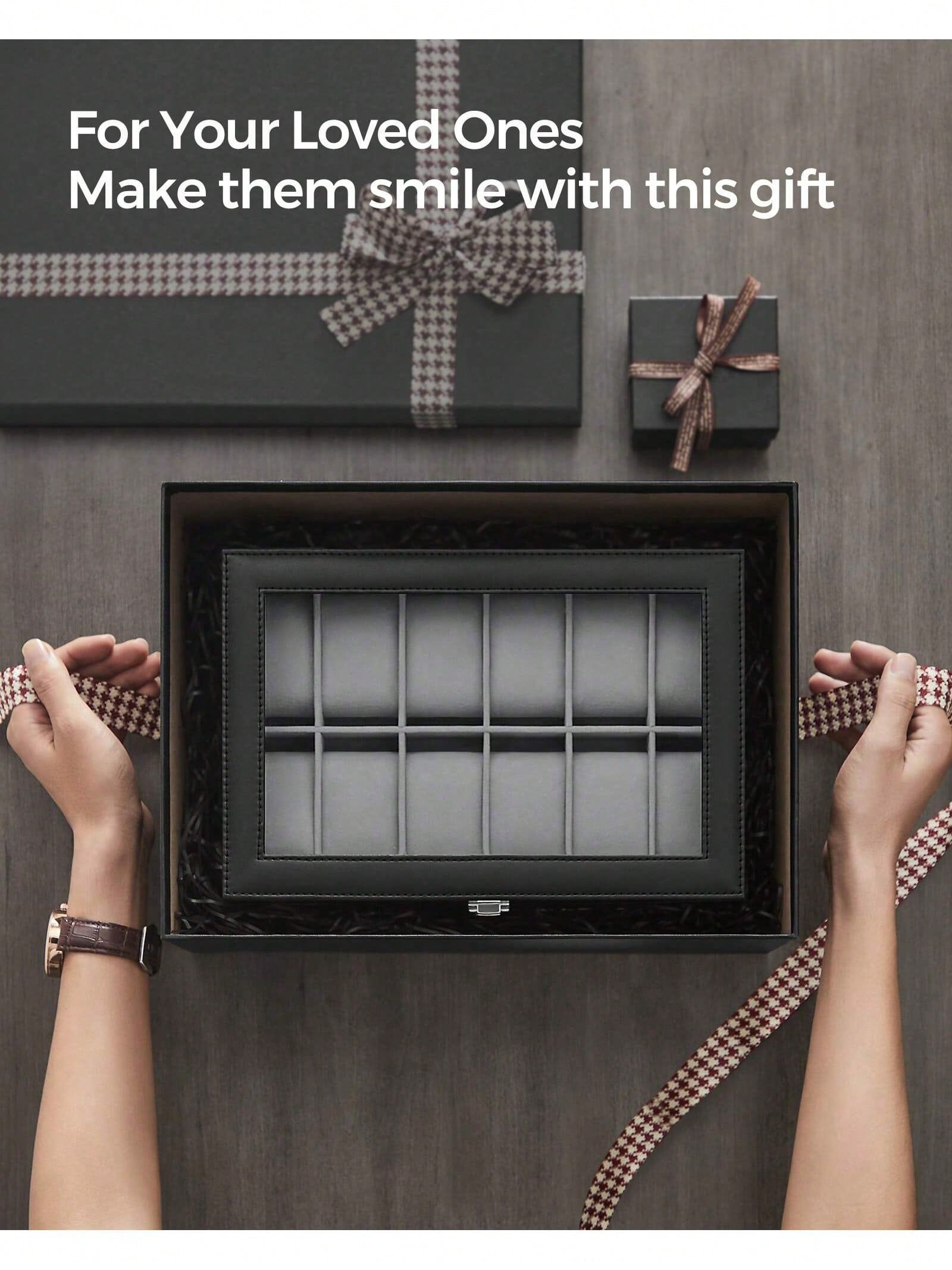 12-Slot Lockable Watch Box wit - đánh giá và giá Jewelry Box With Watches