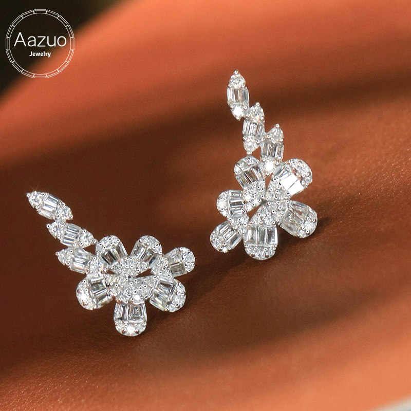 Aazuo Fine Jewelry 18K Pure Wh - đánh giá và giá Diamond Stud Earrings