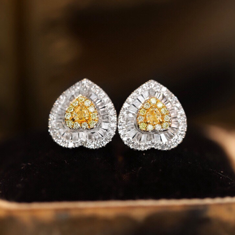 Aazuo Real 18K Solid White Gol - đánh giá và giá Diamond Stud Earrings