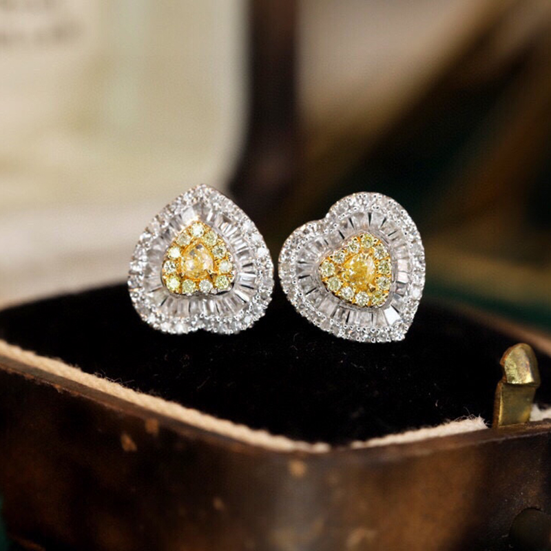 Aazuo Real 18K Solid White Gol - đánh giá và giá Diamond Stud Earrings