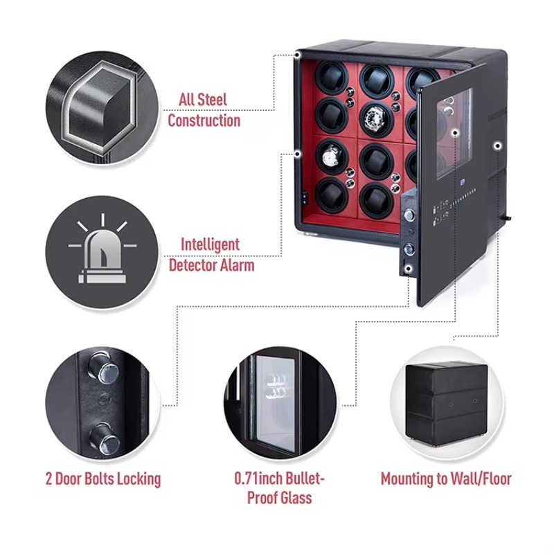 Luxury 12 Automatic Rotors and - đánh giá và giá Jewelry Box With Watches