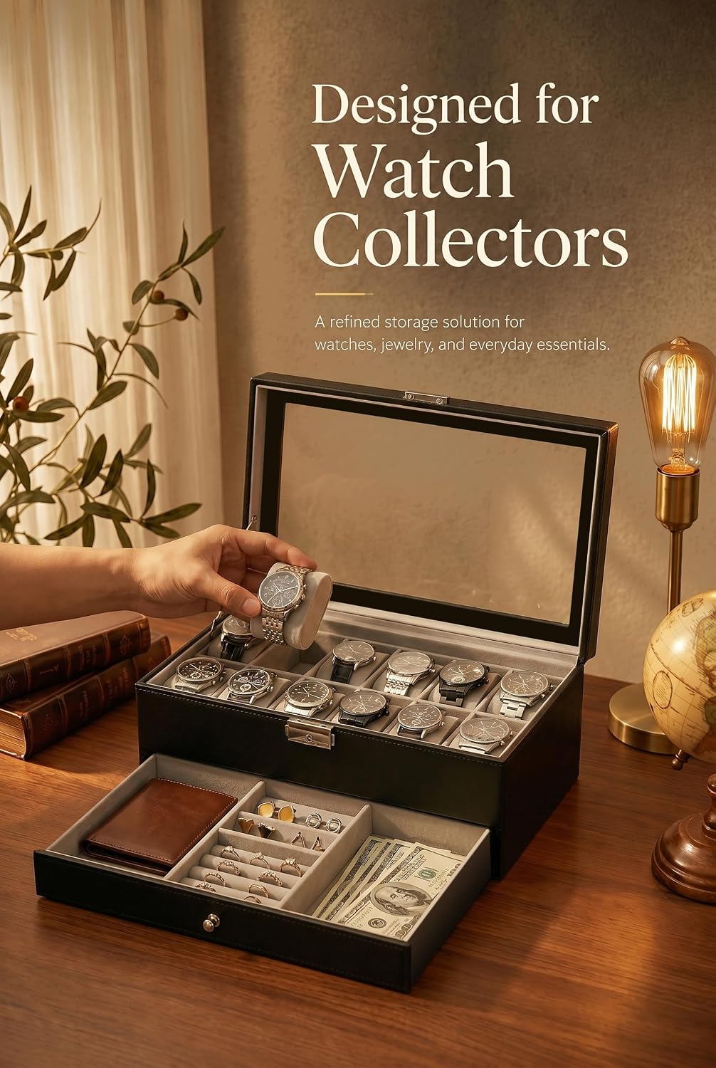 Watch Box Organizer for Men Gi - đánh giá và giá Jewelry Box With Watches