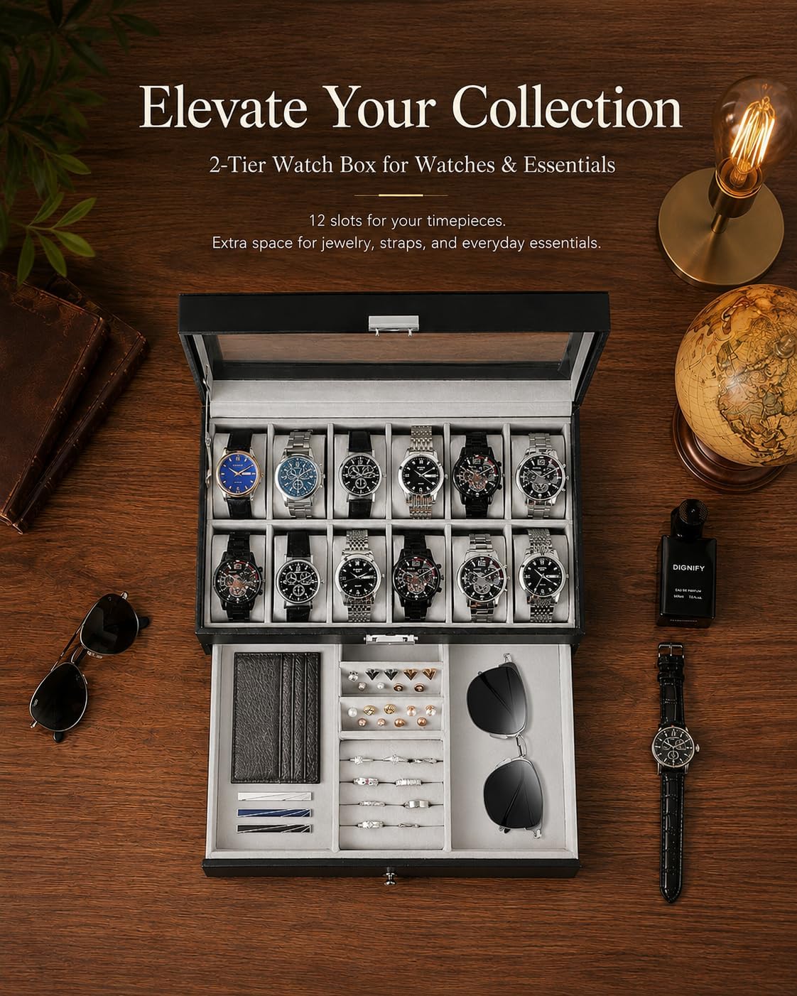 Watch Box Organizer for Men Gi - đánh giá và giá Jewelry Box With Watches