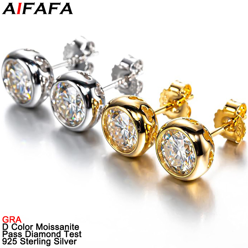 Real D Color Moissanite Diamon - đánh giá và giá Diamond Stud Earrings