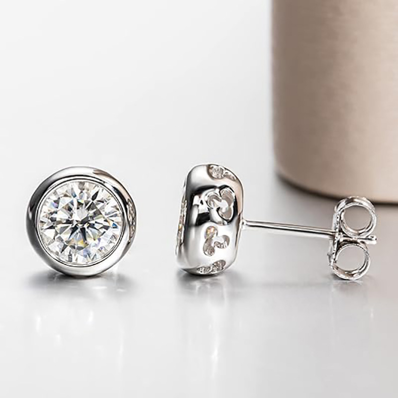 Real D Color Moissanite Diamon - đánh giá và giá Diamond Stud Earrings
