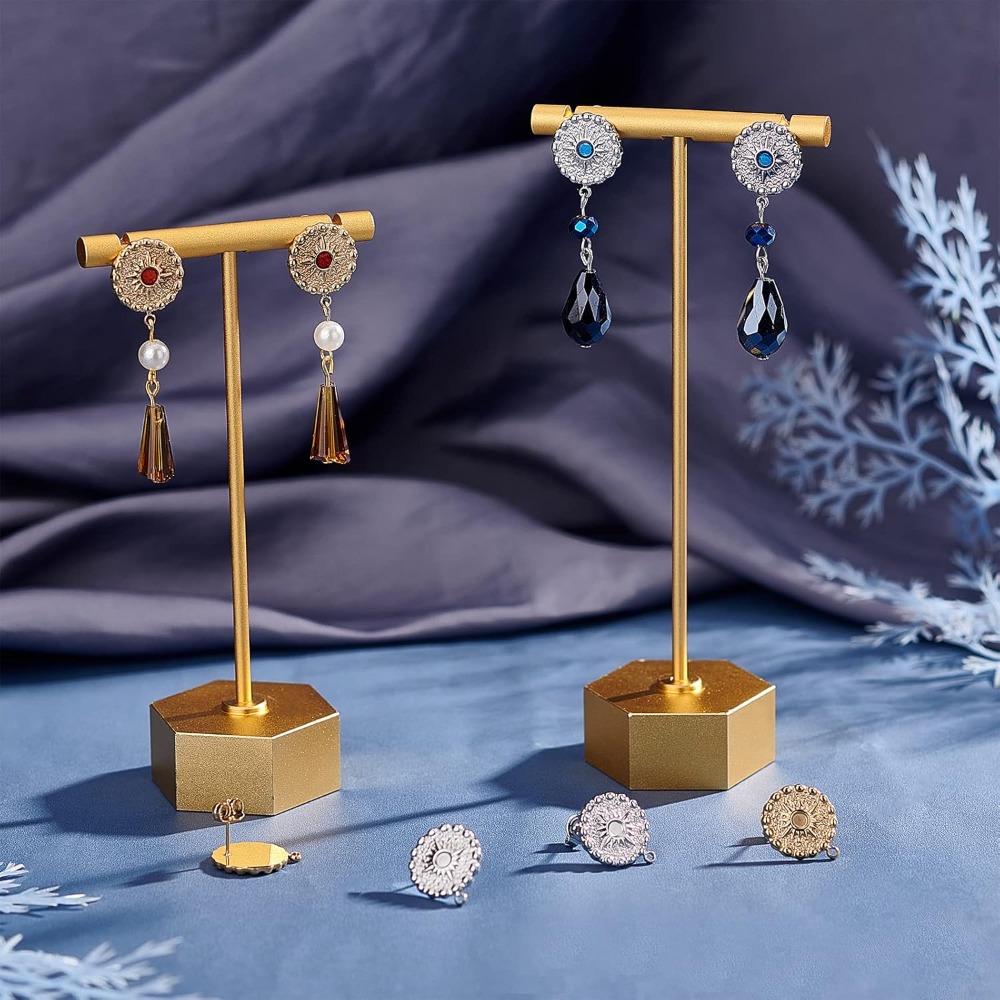 4 Pairs 2 Colors Sun Stud Earr - đánh giá và giá Diamond Stud Earrings