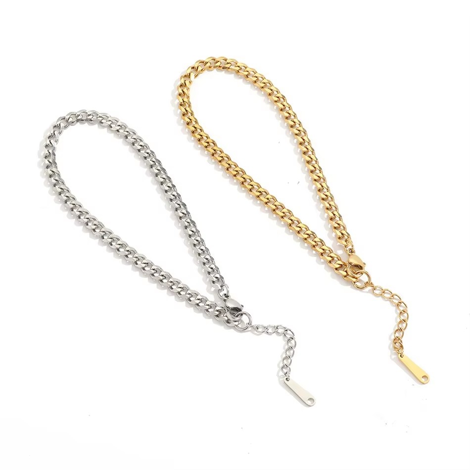 4MM Stainless Steel Simple Cub - đánh giá và giá Anklet Foot Chain