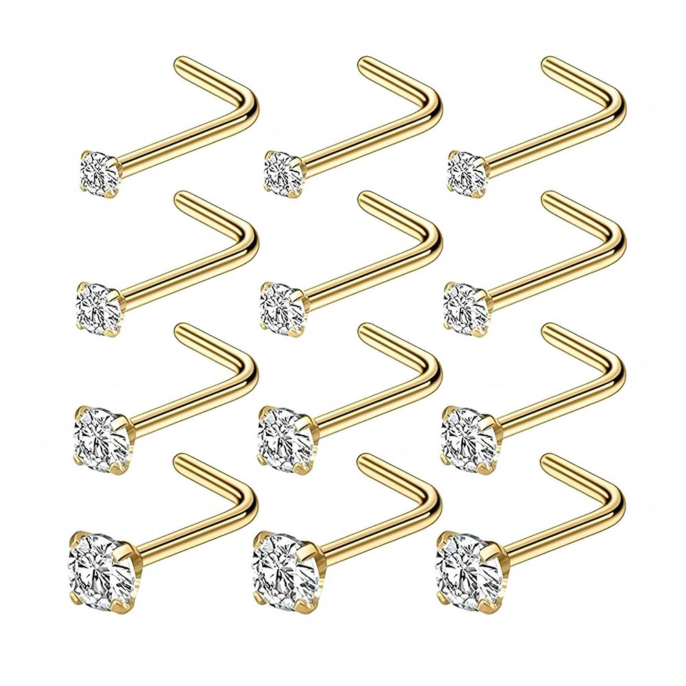 12-Piece Full Set 316L Hypoall - đánh giá và giá Diamond Stud Earrings
