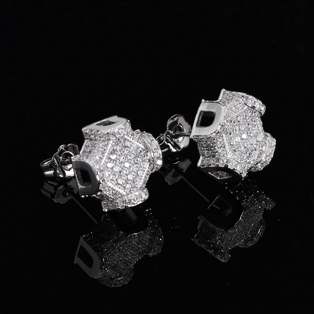 ESKEEM Fine Jewelry 12mm Iced  - đánh giá và giá Diamond Stud Earrings